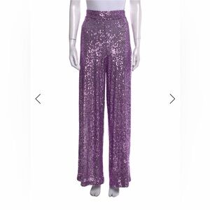 IN THE MOOD FOR LOVE Purple Sequin Pants